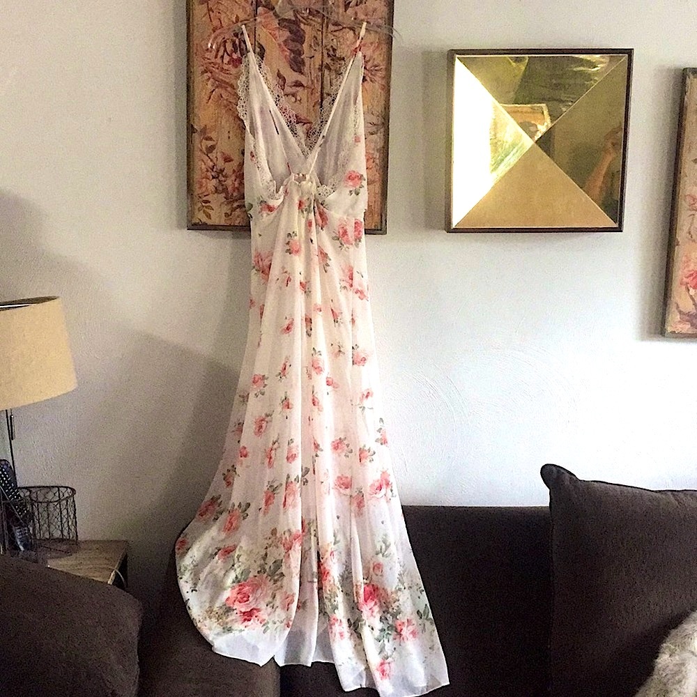 NWOT COTTON CANDY LA BOHO FLORAL LACE MAXI DRESS S - Picture 6 of 16